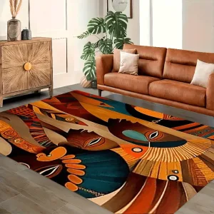Héritage des Masques | Tapis africain tribal